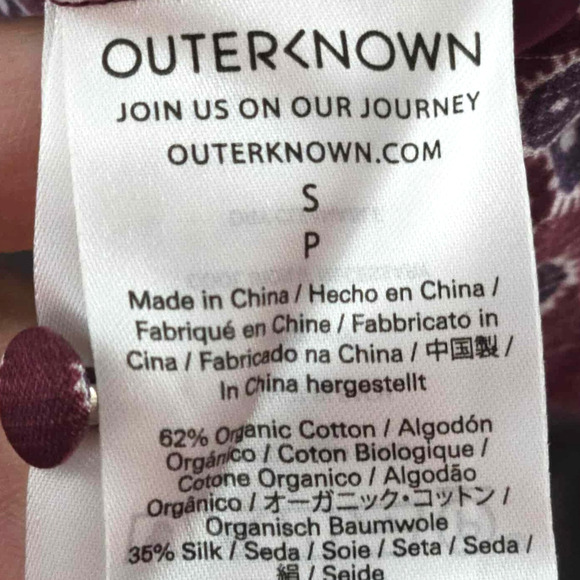 Outerknown Organic Cotton Stardust Long Sleeve Midi Dress Size S NWT Belted - Picture 6 of 6